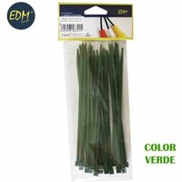 Grüne EDM Kabelbinder, 200 x 4,8 mm, hochwertiges Nylon (Blister mit 25 Einheiten) von EDM