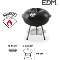 Freistehender Grill ø35,5x40cm 3 Beine. Farbe schwarz EDM von EDM