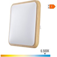 Wandleuchte Quadratische Oberfläche led 18w 1820lm 6400k 33x33x7cm Holz-Effekt - EDM von EDM