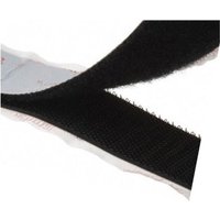EDM - Rolle 25+25mt schwarzer selbstklebender Klettverschluss m+h 20mm von EDM
