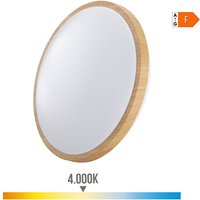 Wandleuchte Oberfläche kreisförmig led 18w 1820lm 4000k ø33x7,3cm Holz-Effekt - EDM von EDM