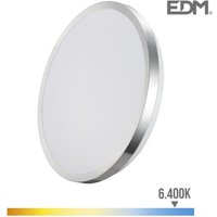 EDM - Wandleuchte super led Anbau 24w 2490lm 6500k ø38x6,2cm Chromrahmen von EDM