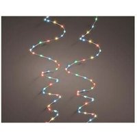 EDM - Extra dichte Micro-LED-Girlande, mehrfarbig, blinkend, 14 m, 567 LEDs, silberfarbenes Kabel von EDM