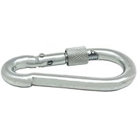 EDM - Feuerwehrkarabiner mit Sicherheitsverschluss 'MSQ02' 90x43x9mm aus verzinktem Stahl EDM - Feuerwehrkarabiner mit Sicherheitsverschluss 'MSQ02' 90x43x9mm aus verzinktem Stahl von EDM