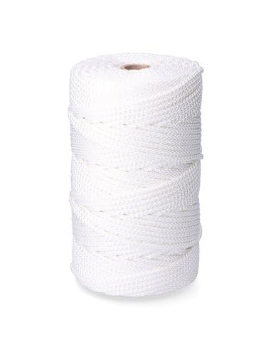 Geflochtene Schnur aus weißem Polyester (200 Meter lang und Durchmesser 5 mm) von EDM