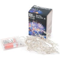 Girlande aus Silberdraht - Weihnachtsstimmung - mehrfarbig - 100 Mikro-LEDs - 1,5 m - 71276 - EDM von EDM