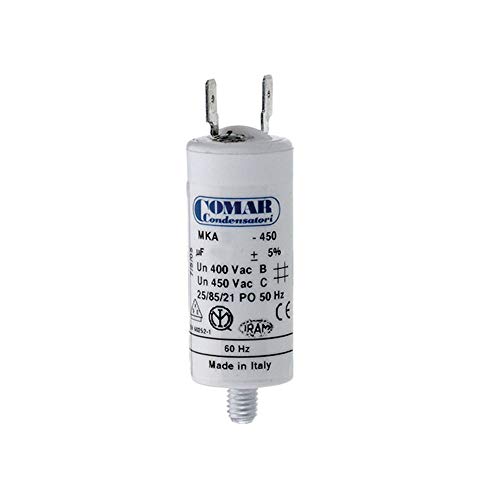 Greenice | MKA 60 Uf 5% 450 V Kondensator mit M8 und Doppel Faston [E3-63018] von EDM