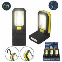 Cob LED-Taschenlampe, 3 x 200 lm LEDs mit Haken und Magnet, 3 x AAA-Batterien inklusive EDM von EDM