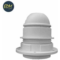 Weiße Lampenfassung mit Halbgewinde E27 + Unterlegscheibe (eingeschweißt) EDM von EDM