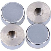 Glatte Messingverzierung mit Gewinde, 18, Nickel, Packung mit 4 Stück. 85761 von EDM