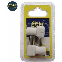 EDM - Abgewinkelter TV-Stecker + Sockel (verpackt) von EDM