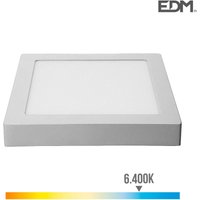 Quadratische LED-Deckenleuchte EDM 20W - 1500 Lumen - 6400K - Verchromt - 31597 - Chrome von EDM