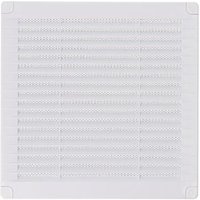 EDM - Quadratische Lüftungsgitter mit Stopfen und Moskitonetz aus weißem abs 20x20x0,7cm von EDM