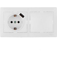 EDM - Switch-Kit + Sockel mit usb + 2-Element-Rahmen, 154x81x10mm E3/42974 Solera EDM - Switch-Kit + Sockel mit usb + 2-Element-Rahmen, 154x81x10mm E3/42974 Solera von SOLERA