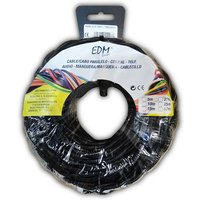 Textilgeflecht parallel 2x1,5mm schwarz 25mts von EDM
