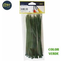 Grüne EDM Kabelbinder, 150 x 3,5 mm, hochwertiges Nylon (Blister mit 25 Einheiten) von EDM