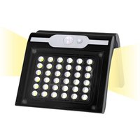 Wandleuchte solar 2w 220lm 6.500k mit Sensor schwarz Farbe edm von EDM