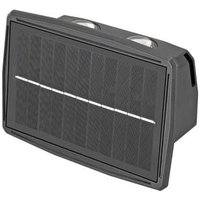 Wiederaufladbare LED-Solarwandleuchte mit 4 LEDs mit Dämmerungs- und Bewegungssensor (4W 3000K 200lm) IP65, schwarze Farbe von EDM