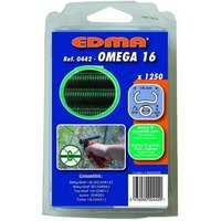 Omega 16 laminierte Heftklammern Grün - 1250 Stück von EDMA