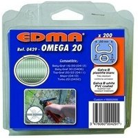 Edma - Verzinkte Omega 20 Heftklammern - weiß kunststoffbeschichtet - 200 Stück - 429 Edma - Verzinkte Omega 20 Heftklammern - weiß kunststoffbeschichtet - 200 Stück - 429 von EDMA