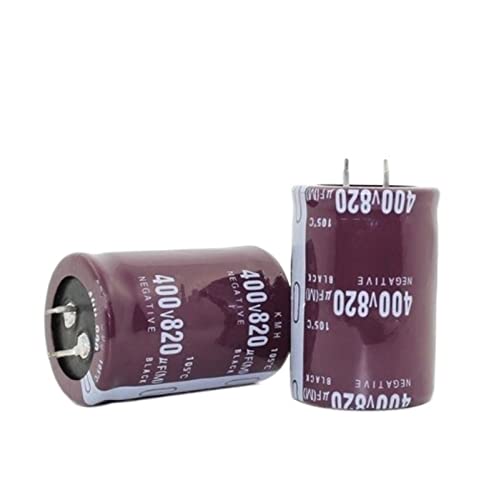 2PCS-20PCS 400V820UF Elektrolytkondensator 820UF 400V 35 * 50MM Widerstandskondensator (Size : One Size) von EDMER
