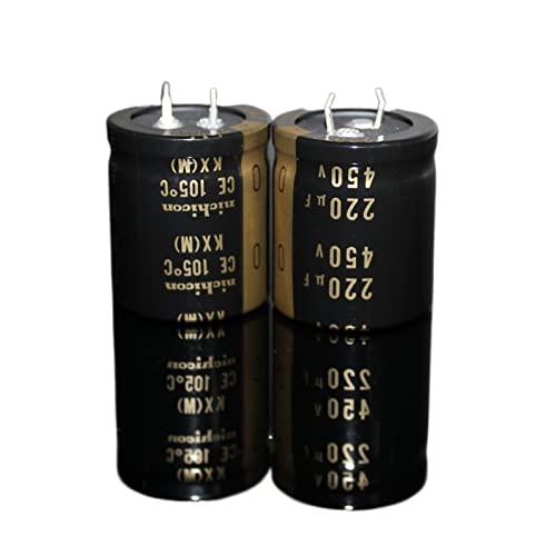 Kondensatoren 2PCS/10PCS Original 450V 220UF Rohr Verstärker hohe Spannung Audio elektrolytkondensator Widerstandskondensator (Size : One Size) von EDMER