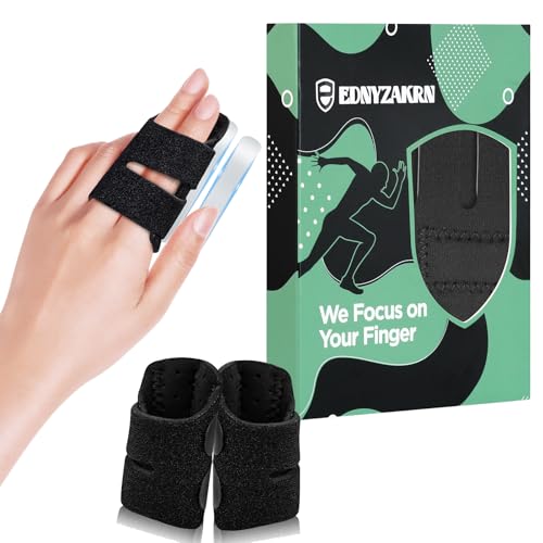 EDNYZAKRN 2 Stück Fingerschiene mit 2 Metallschienen für Doppelfinger, Fingerbandage Immobilizer Support Strap für Arthritis, Tendonitis EDNYZAKRN 2 Stück Fingerschiene mit 2 Metallschienen für Doppelfinger, Fingerbandage Immobilizer Support Strap für Arthritis, Tendonitis von EDNYZAKRN