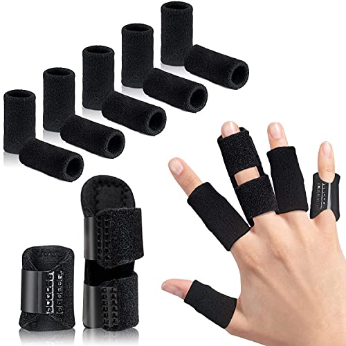 EDNYZAKRN Fingerschiene, 2er-Set Fingerbandage mit 10 Nylonhüllen Fingerschutz bei Verletzung für Trigger Finger EDNYZAKRN Fingerschiene, 2er-Set Fingerbandage mit 10 Nylonhüllen Fingerschutz bei Verletzung für Trigger Finger von EDNYZAKRN