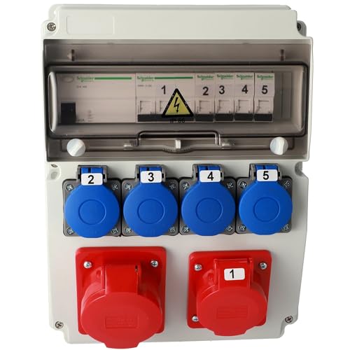 EDO, Baustromverteiler kompatibel mit Schneider for protection ASTAT 295 Plus IP65 32A/5P, 16A/5P, 4x200/250V IP44 SCHUKO, EDO777295 EDO, Baustromverteiler kompatibel mit Schneider for protection ASTAT 295 Plus IP65 32A/5P, 16A/5P, 4x200/250V IP44 SCHUKO, EDO777295 von EDO