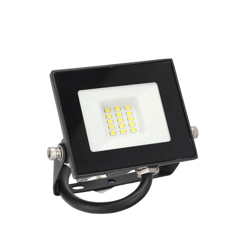 EDO, DORAN LED-Flutlicht, 4000K, 735lm, 10W,LED Strahler Außen, LED Strahler, LED Fluter IP65 wasserdicht Außenstrahler Flutlichtstrahler Außenstrahler für Garage,Terrasse, EDO777668 von EDO