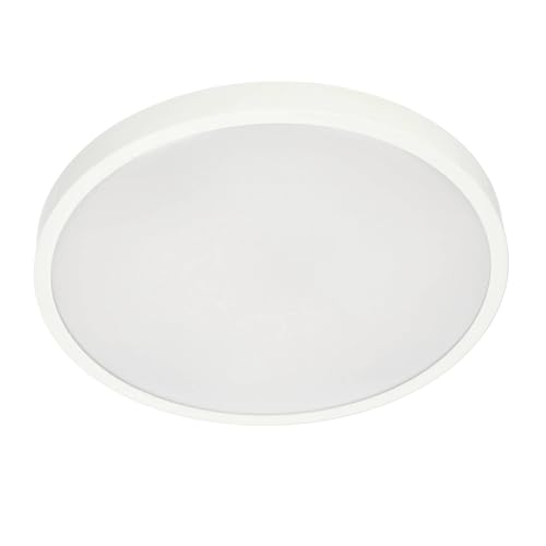 EDO, Deckenlampe LED Deckenleuchte Flach PERETI LED 24W Weißer Ring 35cm, 4000K Neutralweiß, 2400lm, badezimmer lampe,ceiling light, plafondlamp, led deckenleuchte, IP44, EDO777613 von EDO