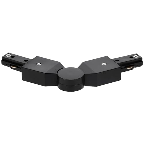 EDO Flexverbinder für Schiene System MEVA PRO Elastisch Schienensystem Flex Connector-B Gelenkverbinder Beleuchtungssystem Schienenbeleuchtung Schwarz Flexibler Stromschienen-Verbinder von EDO