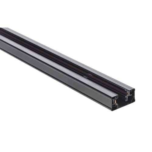 EDO System MEVA PRO Aufbauschiene 1-Phasen Aufputz Einphasen-Stromschiene mit Schutzleiter Beleuchtungssystem Schienenbeleuchtung Schienensystem Track 2 M 110-265 V AC IP20 Schwarz von EDO
