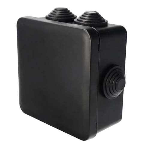 EDO Abzweigdose IP55 Wasserdicht 100x100x50 mm Schwarz – UV-beständig Halogenfrei – Verteilerdose mit Kabeleinführungen & Schnappdeckel – Aufputz Abzweigkasten Innen & Außen EDO Abzweigdose IP55 Wasserdicht 100x100x50 mm Schwarz – UV-beständig Halogenfrei – Verteilerdose mit Kabeleinführungen & Schnappdeckel – Aufputz Abzweigkasten Innen & Außen von EDO