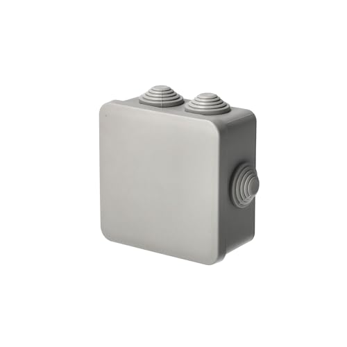 EDO Abzweigdose Wasserdicht IP55 85x85x45 mm Grau Kabelabzweigdosen - Verteilerdose mit Kabeleinführungen Aufputzdose Deckel zum Klicken - Elektro Abzweigkasten für Innen & Außen EDO Abzweigdose Wasserdicht IP55 85x85x45 mm Grau Kabelabzweigdosen - Verteilerdose mit Kabeleinführungen Aufputzdose Deckel zum Klicken - Elektro Abzweigkasten für Innen & Außen von EDO