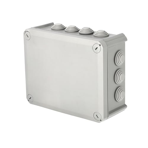 EDO Abzweigdose IP66 Wasserdicht 190x150x75 mm Grau – UV-beständig Halogenfrei – Verteilerdose mit Kabeleinführungen & Schraubdeckel – Aufputz Abzweigkasten Innen & Außen EDO Abzweigdose IP66 Wasserdicht 190x150x75 mm Grau – UV-beständig Halogenfrei – Verteilerdose mit Kabeleinführungen & Schraubdeckel – Aufputz Abzweigkasten Innen & Außen von EDO