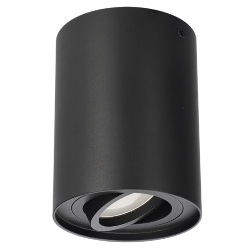 EDO Einbauleuchte Einbaustrahler SKAND 1 BLACK, Deckenlampe LED rund schwarz, Einbaustrahler LED aus Aluminium, LED Deckenleuchte Deckeneinbaustrahler, EDO777100 von EDO
