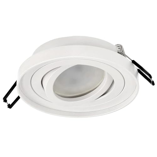 EDO Einbauleuchte Einbaustrahler SKAND MICRO 1 WHITE, Deckenlampe LED rund weiß, Einbaustrahler LED aus Aluminium, LED Deckenleuchte Deckeneinbaustrahler, EDO777226 von EDO