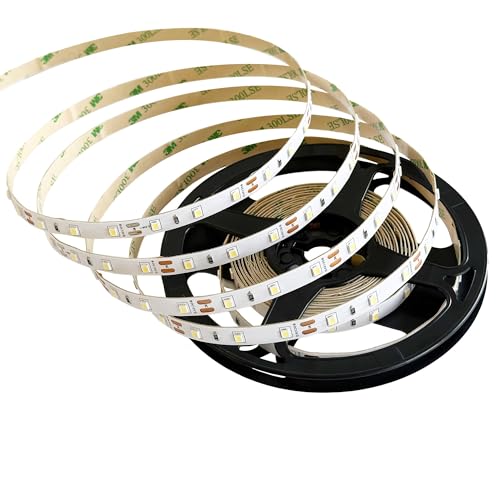 EDO LED Streifen NASTRO LED 14,4W WW 3110K Warmweiß DC 12V, 14,4W/m, 60led/m, CRI>80, IP20, 5 m nicht dimmbares LED Strip Nicht Wasserdicht Band LED Lichtleiste für Schlafzimmer Home Innendekoration von EDO