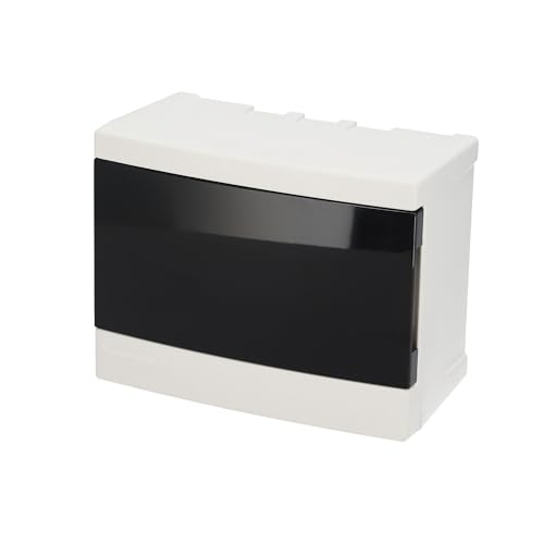 EDO Verteilerkasten Aufputz 1-Reihig für 6 Module 14 x 18 x 9,5 cm IP40 - Weißer Sicherungskasten aus ABS-Kunststoff - Stromkasten für Elektroinstallationen im Innenbereich EDO Verteilerkasten Aufputz 1-Reihig für 6 Module 14 x 18 x 9,5 cm IP40 - Weißer Sicherungskasten aus ABS-Kunststoff - Stromkasten für Elektroinstallationen im Innenbereich von EDO
