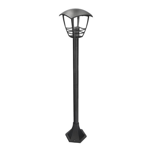 EDO Sockelleuchte Laternenform IMMA BLACK L/T E27, IP44 wasserdicht, Lanternen für Draußen, Aussenlampe Schwarz 100cm, Außenlampe Wegeleuchte EDO777384, Retro/Vintage Gartenlampe von EDO