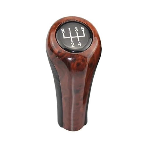 EDPOAQC Kompatibel Mit BMW Für 1er 3er 5er 6er E30 E32 E34 E36 E38 E39 E46 E53 E60 E63 E83 E84 E90 E91 E92 F30 Auto Holz 5-6-Gang-Schaltknauf(6 Speed) von EDPOAQC