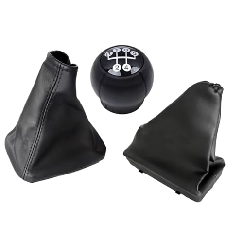 EDPOAQC Kompatibel Mit Opel Für Combo C 2001 2002 2003 2004 2005 2006 2007 2008 2009 2010 2011 Auto MT 5-Gang-Schaltknaufmanschette Handbremsgehäuse(3PCS-A) von EDPOAQC