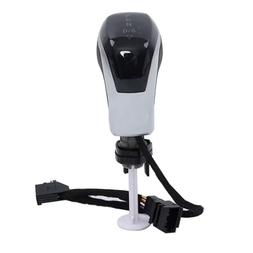 EDPOAQC Kompatibel Mit Seat Für Ibiza Mk5 Für Leon Automatischer Schaltknauf Elektronischer Lichtschaltgriff Autoinnenausstattung(Black Silver) von EDPOAQC