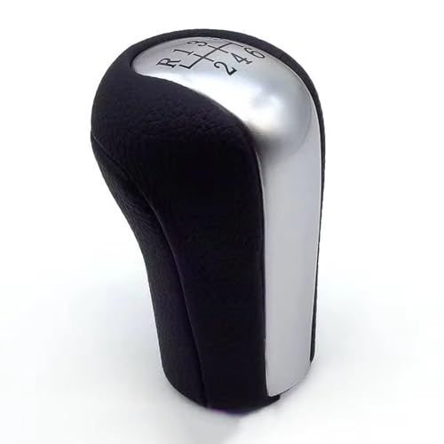 EDPOAQC Kompatibel Mit Toyota Für Yaris Für Auris 2005 2006 2007 2008 2009 2010 5 6-Gang-Schaltgetriebe-Schalthebelknopf Autoteile(049-6 speed silver) von EDPOAQC