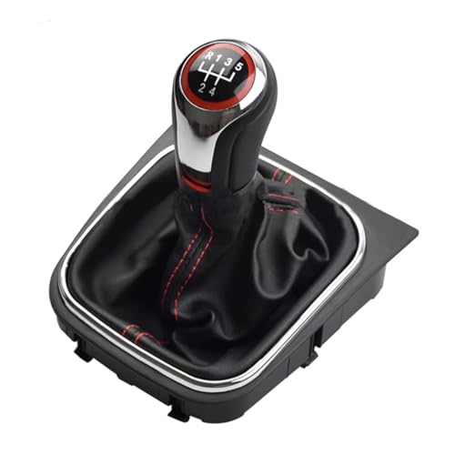 EDPOAQC Kompatibel Mit VW Für Golf 5 MK5 R32 Für GTD Für GTI 2004 2005 2006 2007 2008 2009 5 6-Gang-Schalthebel-Schaltknauf Innenzubehör(6 Speed) von EDPOAQC