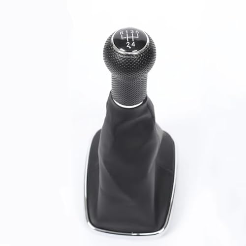 EDPOAQC Kompatibel Mit VW Für Jetta Mk4 Für Bora 1999 2000 2001 2002 2003 2004 5 6-Gang-Schaltgetriebe Auto-Schaltknauf Mit Gamaschen-Kofferraumabdeckung(C 5-Speed) von EDPOAQC