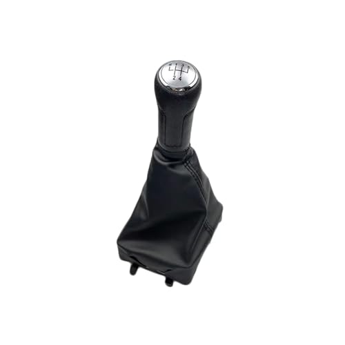 EDPOAQC Kompatibel Mit VW Für Polo 9N 9N2 2002 2003 2004 2005 2006 2007 2008 2009 5-Gang-Schaltknauf Manuelle Hebelmanschette Auto-Styling(C 5 speed) von EDPOAQC