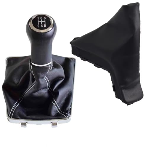 EDPOAQC Kompatibel Mit Vauxhall Für Astra III H 1.6 2004 2005 2006 2007 2008 2009 2010 Autohandbuch 5 6-Gang-Schalthebel-Schaltknauf Mit Kofferraumgehäuse(5-R-White) von EDPOAQC