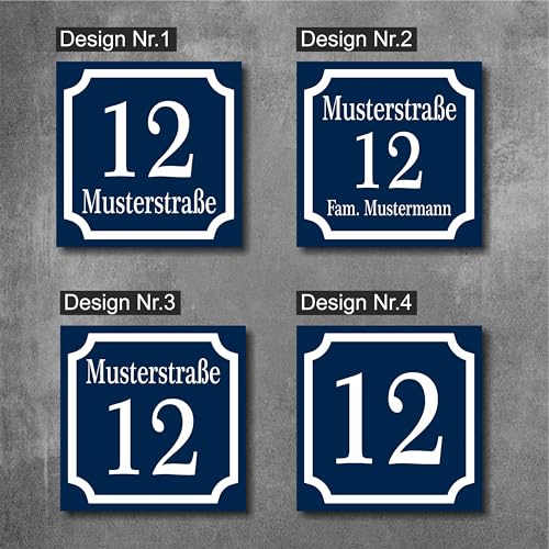 RETRO Hausnummernschild von EDS-Werbemedien - Hochwertiges Hausnummer Schild in BLAU - Individuell personalisierbares Haus Nummernschild aus UV- und witterungsbeständigem Material RETRO Hausnummernschild von EDS-Werbemedien - Hochwertiges Hausnummer Schild in BLAU - Individuell personalisierbares Haus Nummernschild aus UV- und witterungsbeständigem Material von EDS-Werbemedien